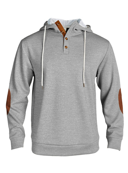 Men's Solid Color Hooded Pullover Sportswear Sweatshirt