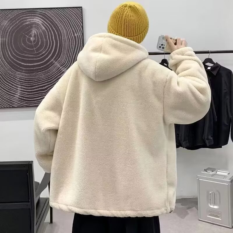 Winter Lambswool Coat Jacket Padded Outerwear Casual Top