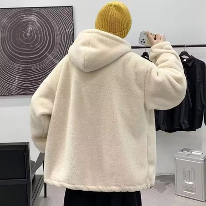 Winter Lambswool Coat Jacket Padded Outerwear Casual Top