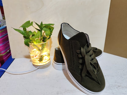 Viscose Shoes Women Solid Color Brown Round Toe