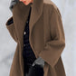 Women's Trendy Clothes Multi-color Round Neck Loose Sweater Woolen Coat Solid Casual Coat For Autumn And Winter