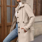 Elegant Single-breasted Woolen Coat Buttons Lapel Mid-length Jacket Temperament Commuter Outwear Clothing For Women
