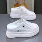 Summer Mesh Surface Platform Heel-free Lazy Stylish And Lightweight White Shoes