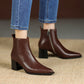 Autumn And Winter Women's Simple Leather Boots