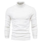 Winter Turtleneck Sweater Fashion Slim Fit Solid Color Pullover Knitted Top Men's Clothing