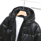 Women's Mid-length Leather Jacket Warm Cotton-padded