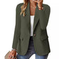 Fashion Casual Women Blazer Long-sleeved Solid Color Casual Cardigan Small Suit Jacket For Women Elegant Office Lady Outerwear