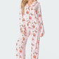 Christmas Printed Long-sleeved Trousers Autumn Ladies Home Leisure Suit