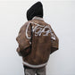 Leather Embroidered Loose Baseball Jacket