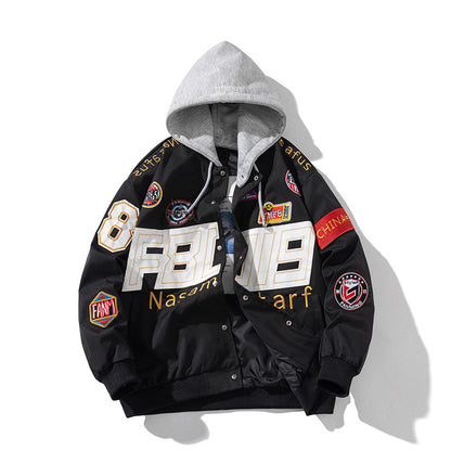 Autumn Winter Couple American Motorcycle Baseball Uniform