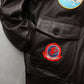 Men's Embroidered Leather Leather Motorcycle Jacket