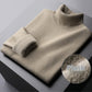 Fleece Turtle Neck Sweater Winter Warm Elegant Thick Knitted Pullover Tops Women's Clothing - Babazayed