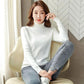 Fleece Turtle Neck Sweater Winter Warm Elegant Thick Knitted Pullover Tops Women's Clothing - Babazayed