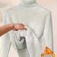 Fleece Turtle Neck Sweater Winter Warm Elegant Thick Knitted Pullover Tops Women's Clothing - Babazayed