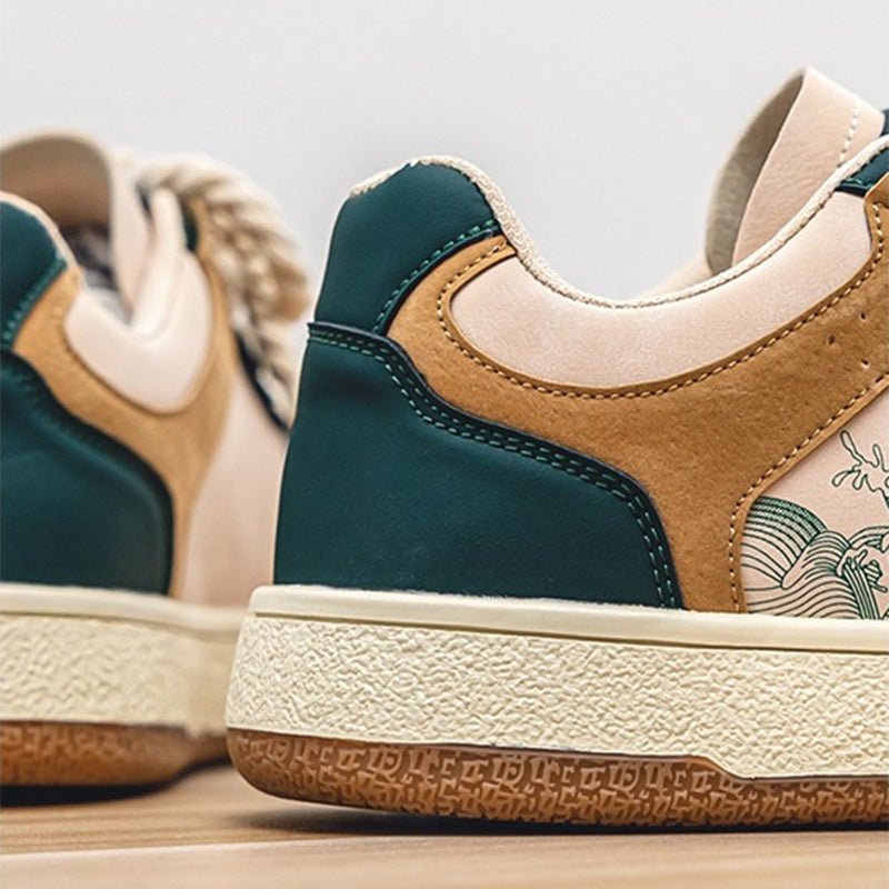 Lace - up Casual Shoes Men Soft Thick Sole Fashion Comfortable Breathable Flats Sneakers Student Platform Outdoor Walking Shoes - Babazayed