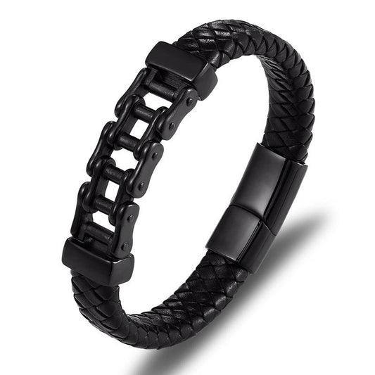 Leather Leather Braided Bracelet, Leather Bracelet, Custom Leather Bracelet, Men'S Cowhide Jewelry - Babazayed