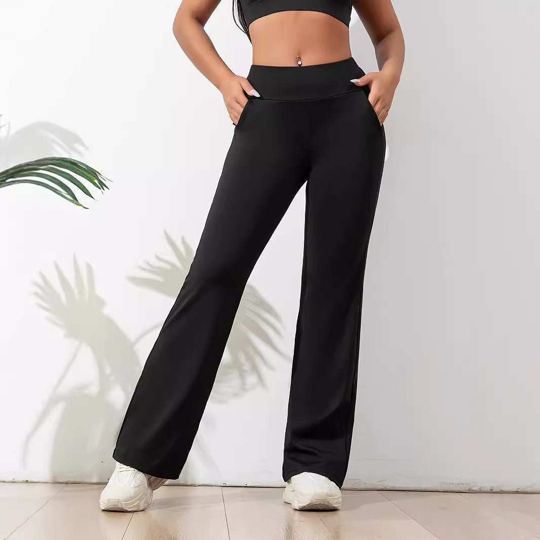 Loose Leisure Sports Wide Leg Yoga Running Fitness Aerobics Pants - Babazayed