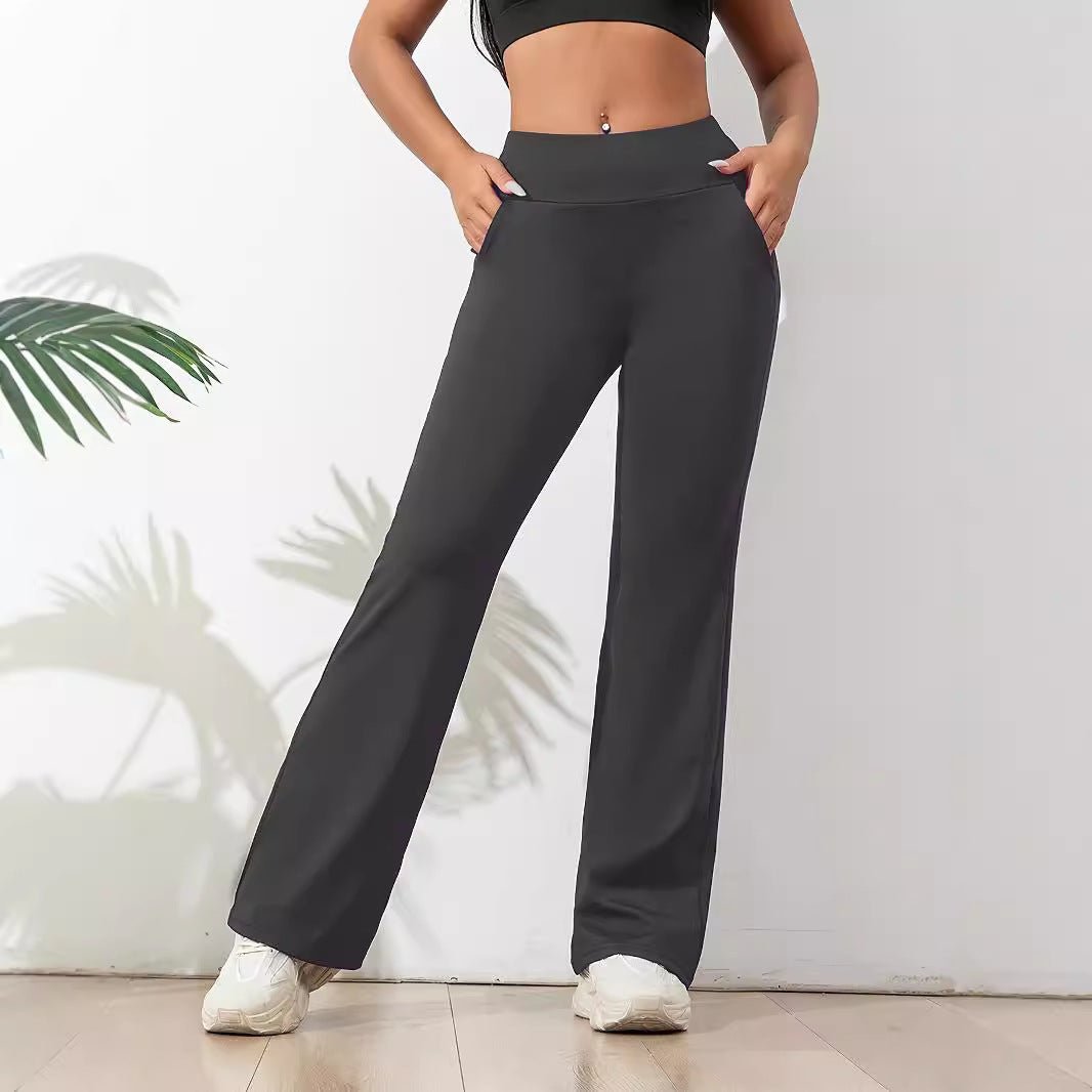 Loose Leisure Sports Wide Leg Yoga Running Fitness Aerobics Pants - Babazayed
