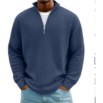 Men's Hoodie Waffle Knit Pullover - Babazayed