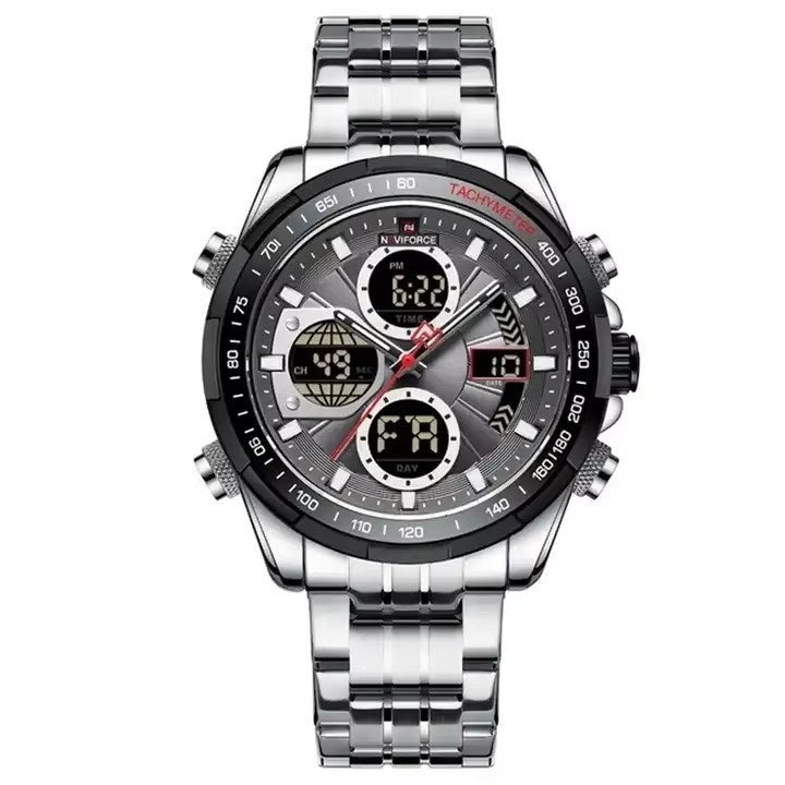 Men's Stainless Steel Strap Multi - function Watch - Babazayed