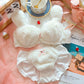 Moon Rabbit Girl Plush Bra Panties Set - Babazayed