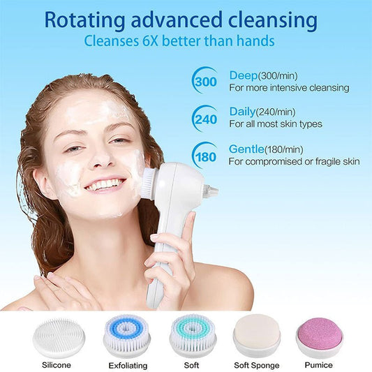 Multifunctional Face Cleaning Brush Blackhead Remover Electric Facial Brush Pore Facial Cleansing Machine - Babazayed