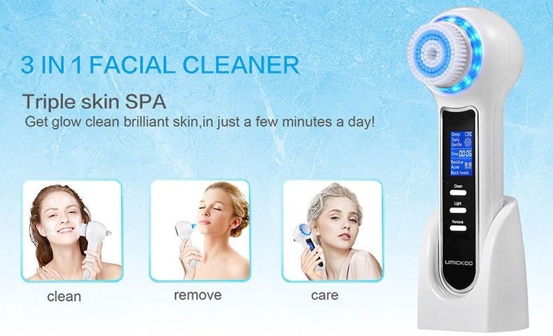 Multifunctional Face Cleaning Brush Blackhead Remover Electric Facial Brush Pore Facial Cleansing Machine - Babazayed