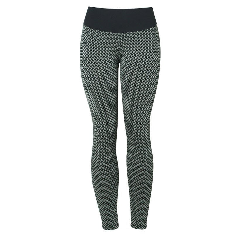 Plaid Leggings Fitness Yoga Pants Women's Seamless High Waist Breathable Gym Leggings - Babazayed