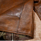 Full Grain Vegetable Tanned Washed Aged Cowhide Men's J100 Leather Biker Jacket