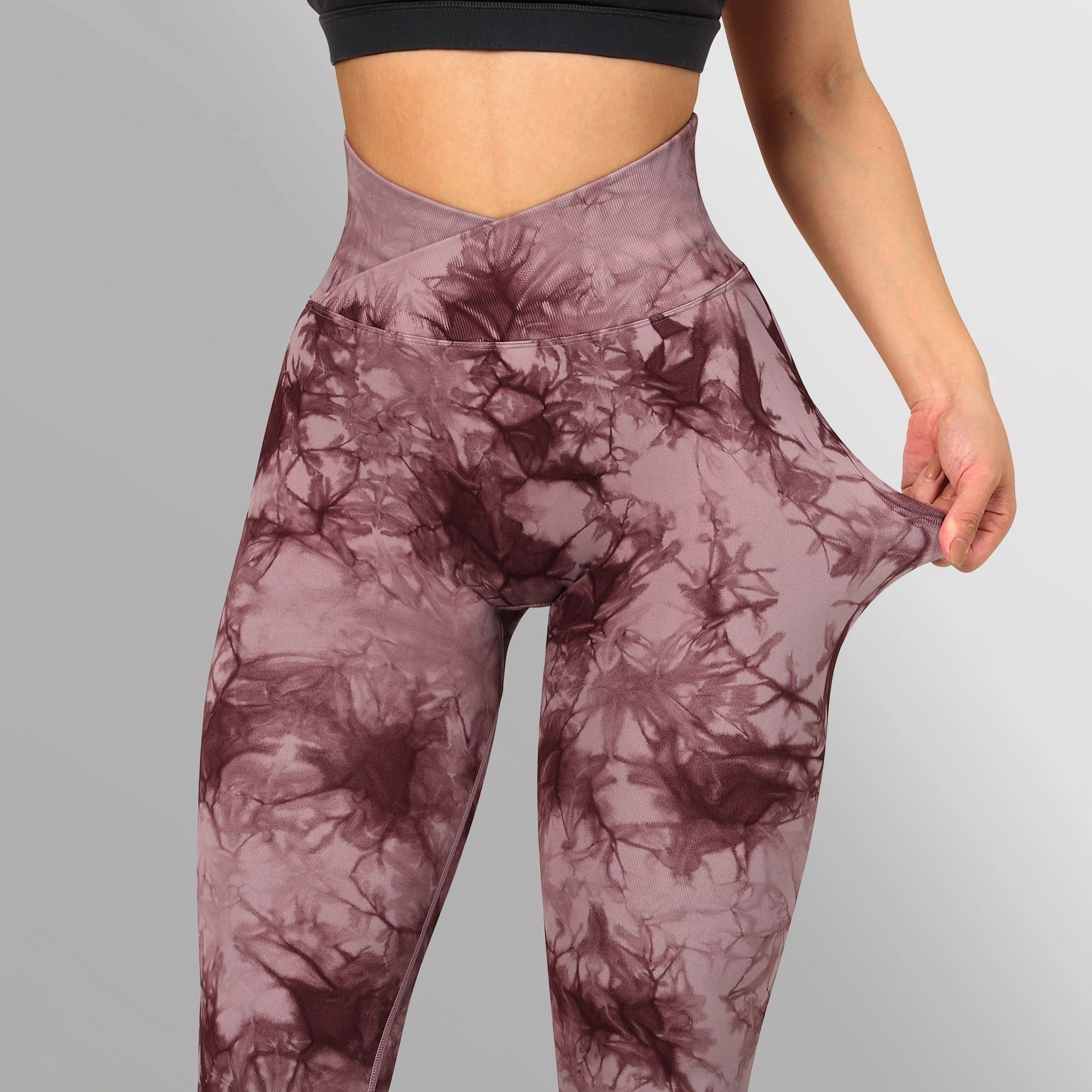 Seamless Tie Dye Leggings Women Yoga Pants Push Up Sport Fitness Running Gym Leggings - Babazayed