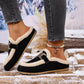 Women's Flat Lamb Wool Slippers Winter New Birkenstock Closed Toe Fluffy Shoes Lazy Cotton Slippers - Babazayed